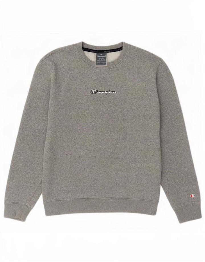 Felpa da uomo Champion Maglione piccolo cotone chiazzato grigio