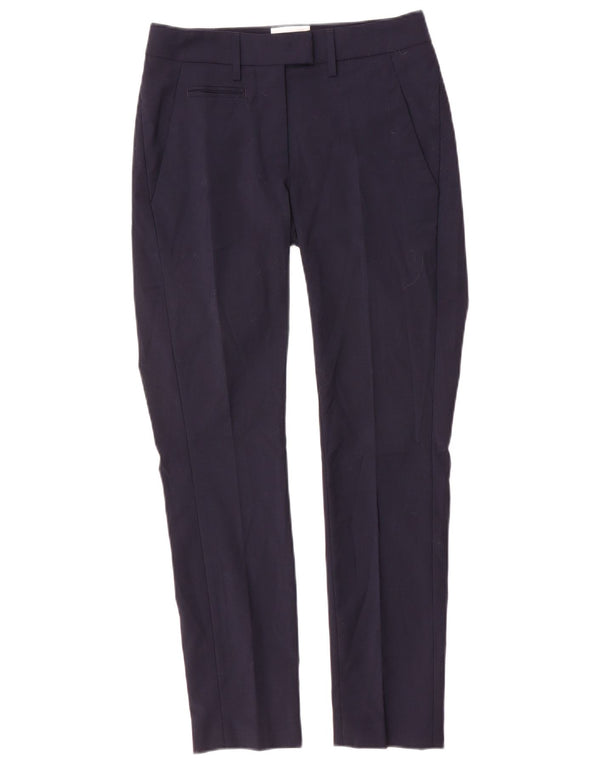 Pantaloni da abito slim da donna Dondup W25 L27 poliestere blu navy