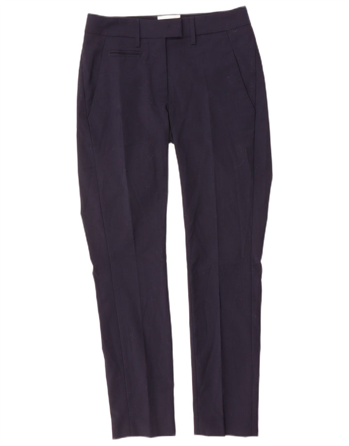 Pantaloni da abito slim da donna Dondup W25 L27 poliestere blu navy