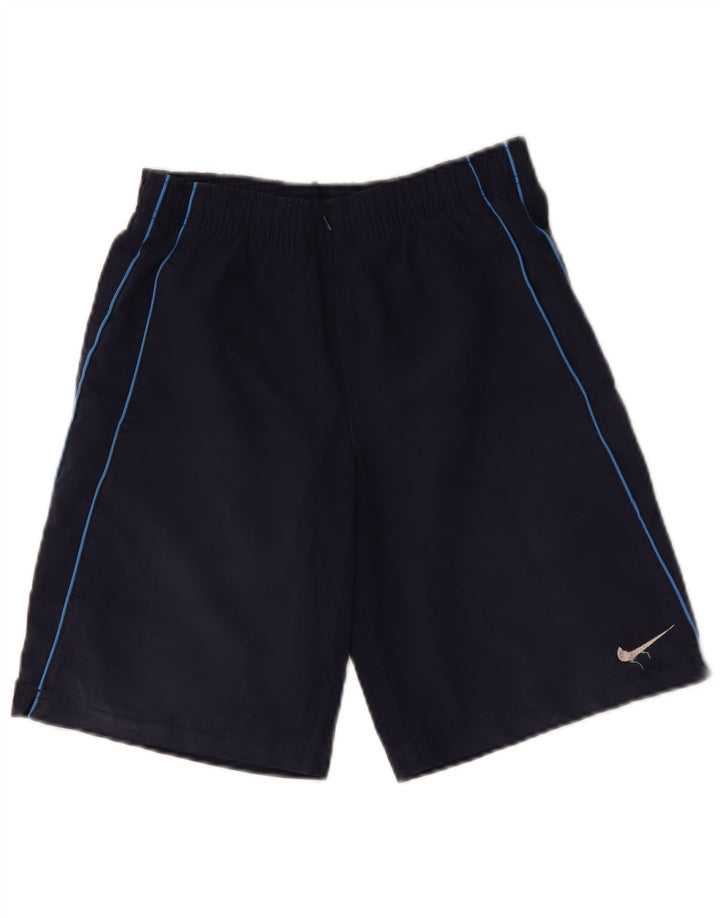 Pantaloncini sportivi Nike da uomo, poliestere a righe medie, blu navy