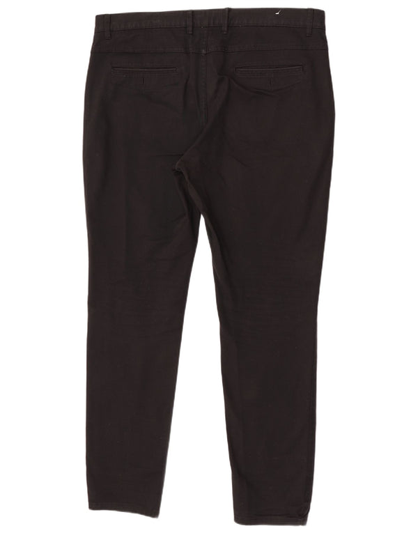 Pantaloni chino slim fit da uomo Zara EU 46 XL W36 L32 cotone nero