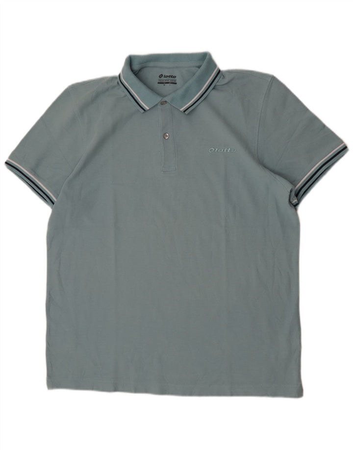 Polo Uomo Lotto Large in Cotone Blu
