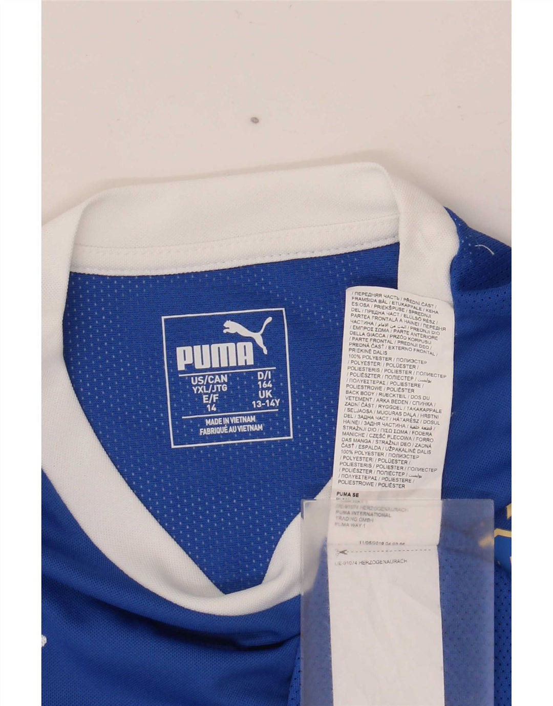 T-shirt grafica Puma Ragazzo Italia Top 13-14 anni Poliestere Blu
