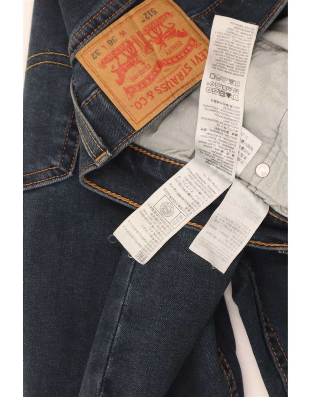 Jeans Levi's da donna 512 slim affusolati W36 L32 cotone blu