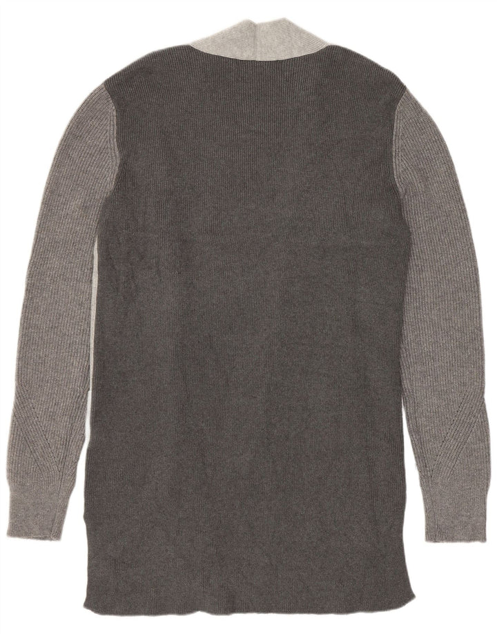 Maglione cardigan lungo da donna Marks & Spencer UK 10 piccolo grigio