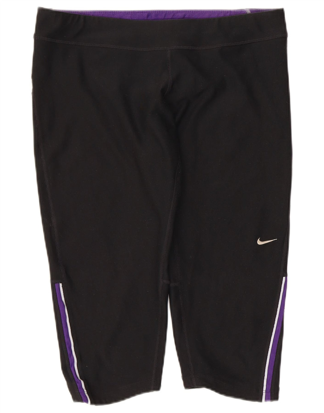 Pantaloncini sportivi Nike Dri Fit Bermuda da donna UK 14 Large Nero Poliestere