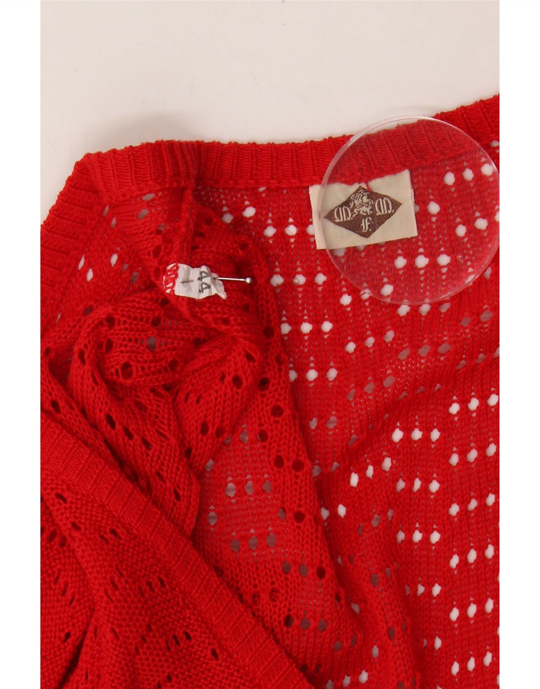 VINTAGE Womens Cardigan Sweater IT 44 Medium Red Vintage Vintage and Second-Hand Vintage from Messina Hembry 
