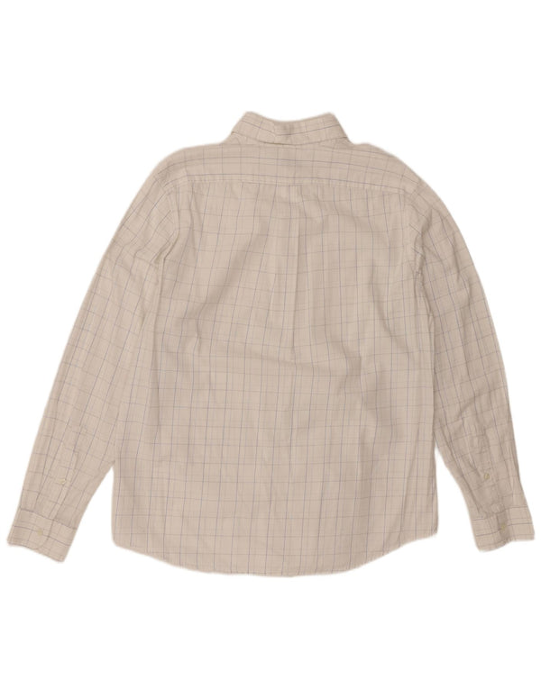 Camicia Uomo BENETTON XL in cotone a quadri bianchi