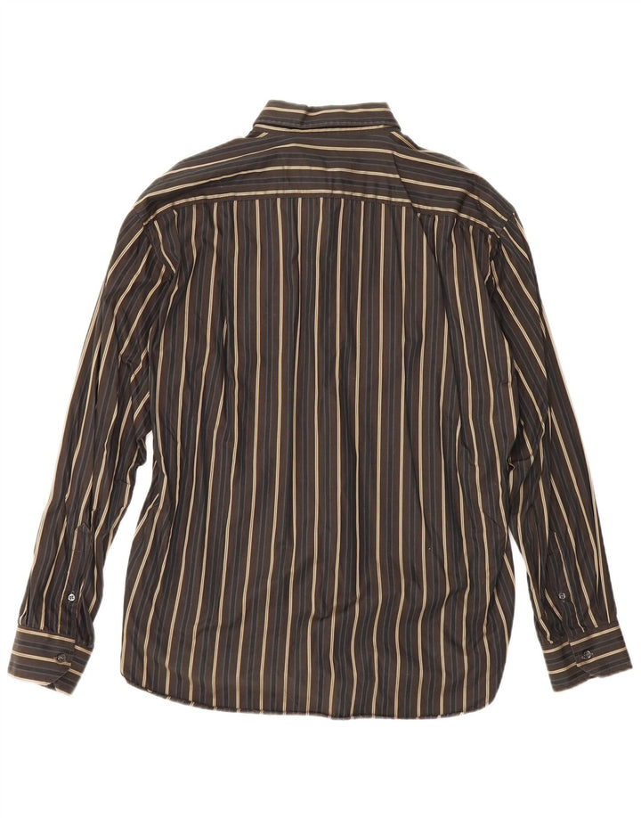 Camicia da uomo Roccobarocco taglia 43 17 XL a righe marroni