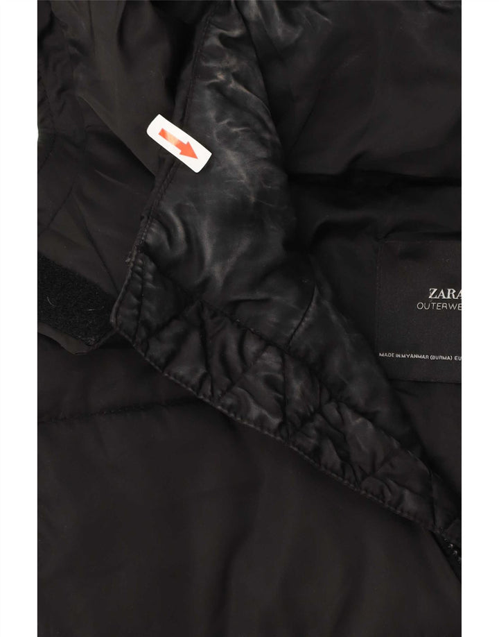 Giacca anorak imbottita oversize con cappuccio da donna Zara UK 10 piccola nera