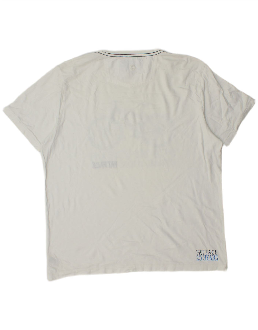 T-shirt grafica da uomo Fat Face Top grande in cotone bianco