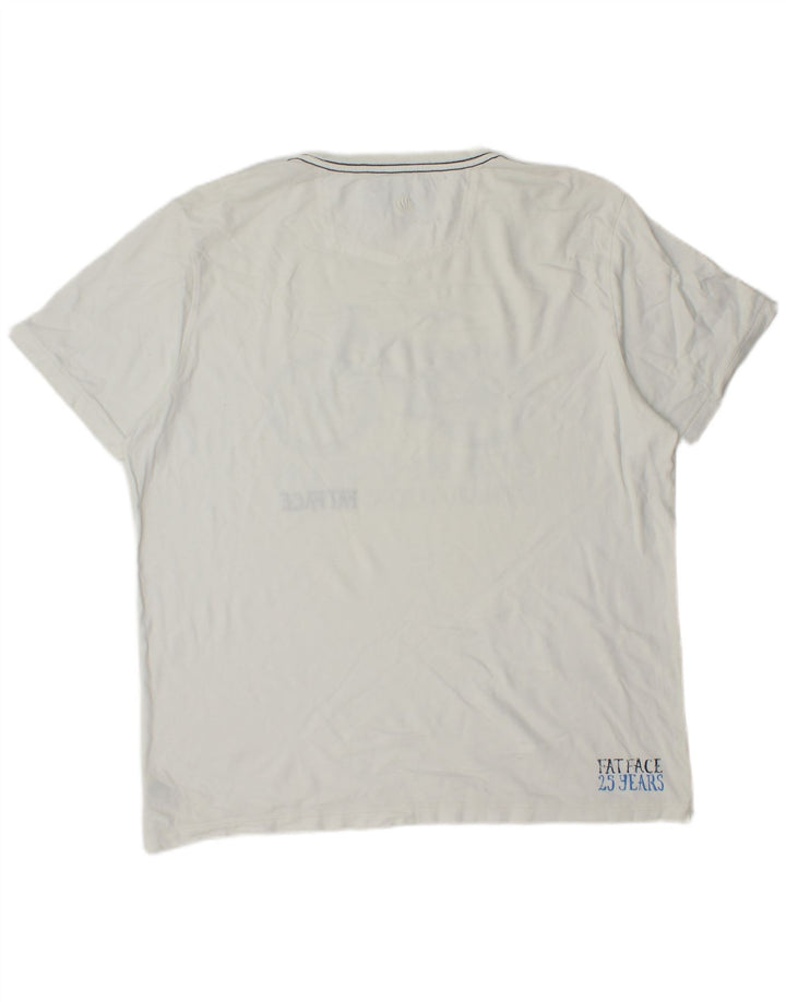 T-shirt grafica da uomo Fat Face Top grande in cotone bianco
