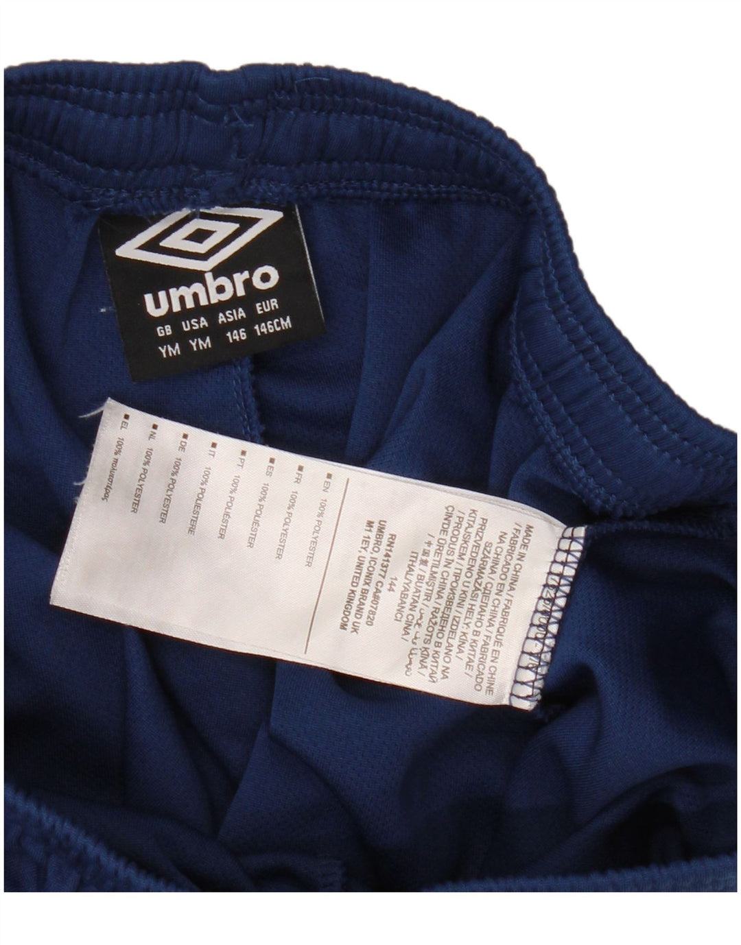 Pantaloncini sportivi da bambino Umbro 9-10 anni medio poliestere blu navy