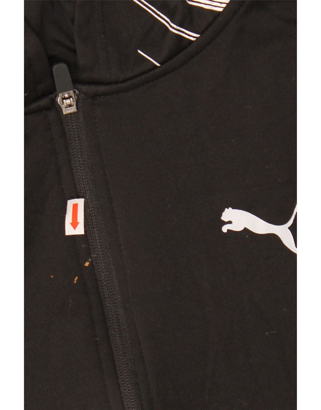 Felpa con cappuccio e zip grafica PUMA per ragazzi 10-11 anni, poliestere nero medio
