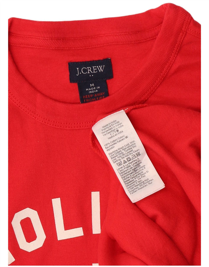 J. Crew Top grafico da uomo a maniche lunghe in cotone rosso medio