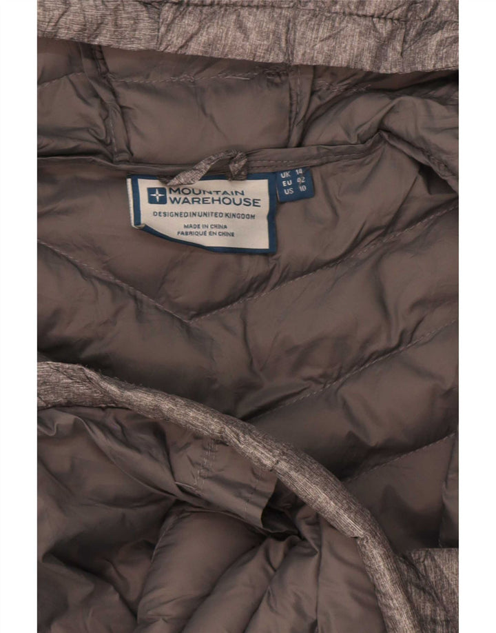 Giacca imbottita con cappuccio da donna Mountain Warehouse UK 14 Large Grigio Poliestere