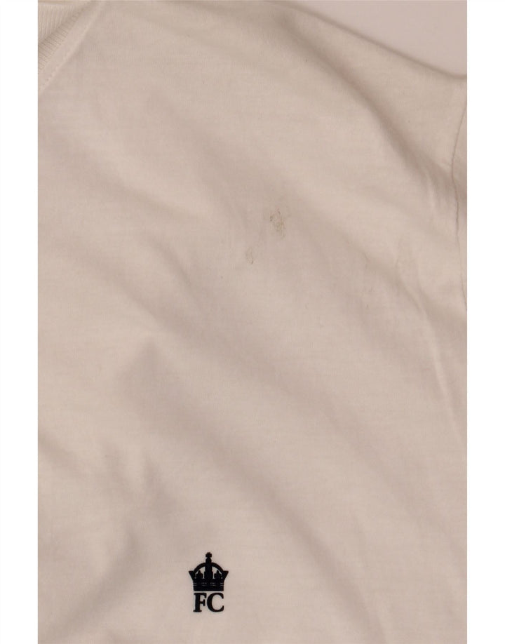 Polo da uomo French Connection grande in cotone bianco sporco