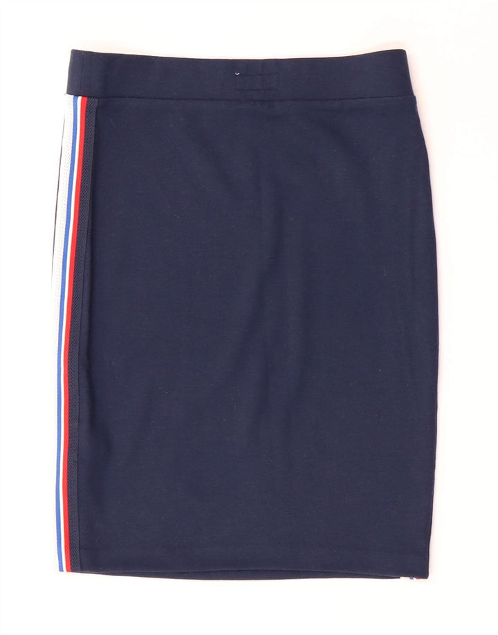 Gonna a tubino da donna Tommy Hilfiger piccola W26 poliestere a righe blu navy