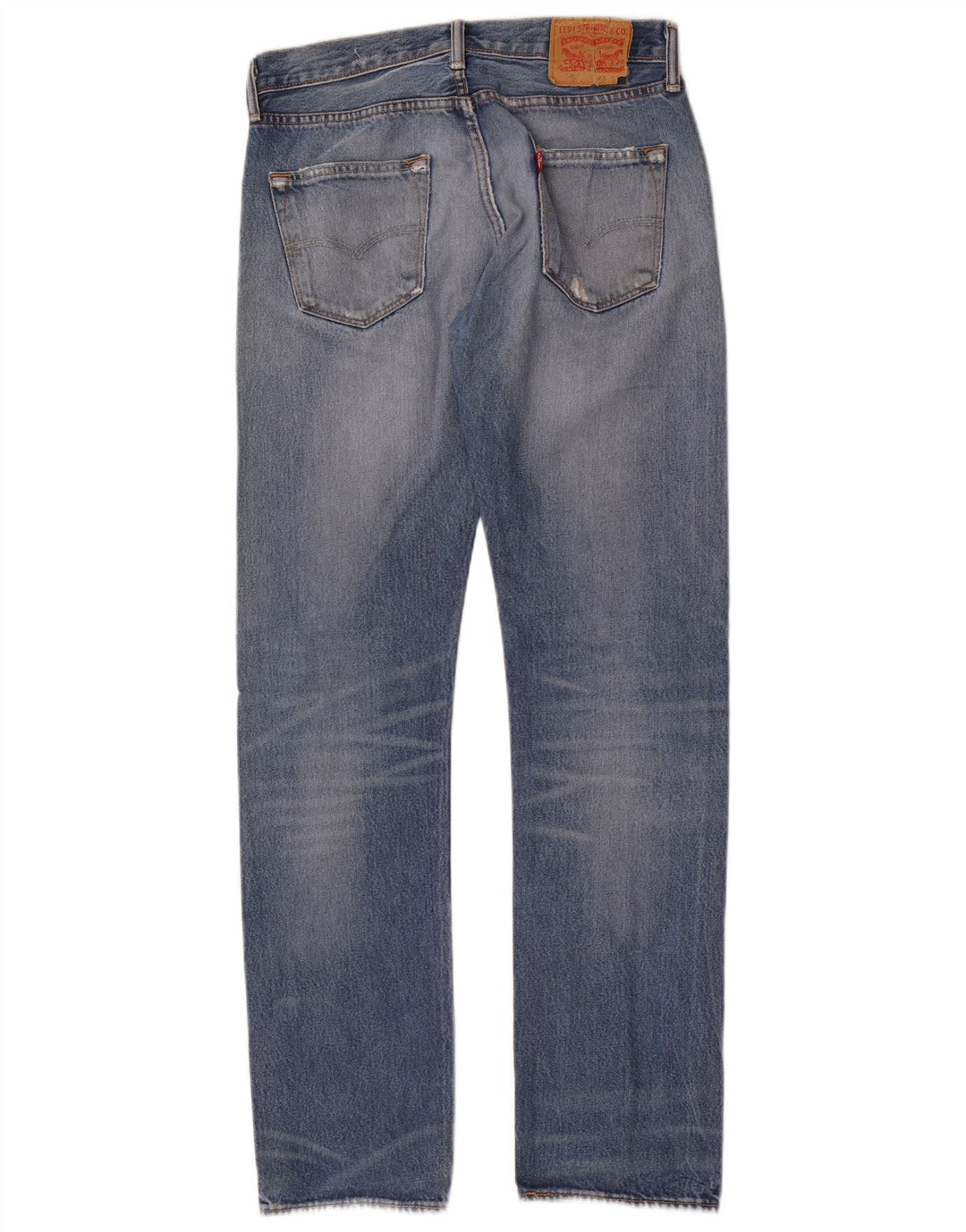 Jeans dritti invecchiati da uomo Levi's W30 L34 cotone blu
