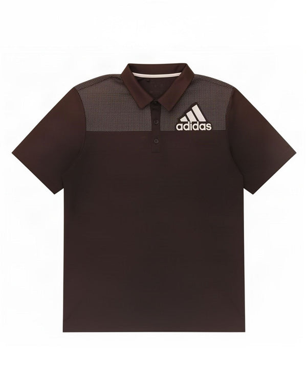 Polo Adidas da uomo in poliestere color block medio nero