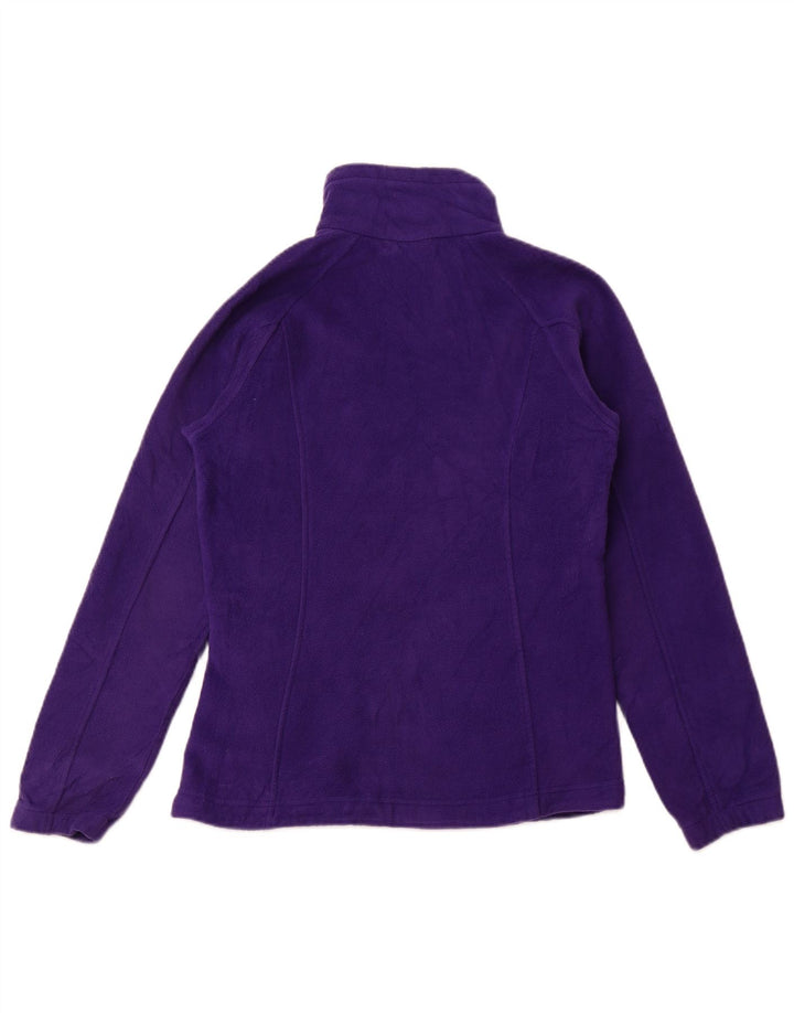 COLUMBIA Womens Fleece Jacket UK 14 Medium Purple Polyester