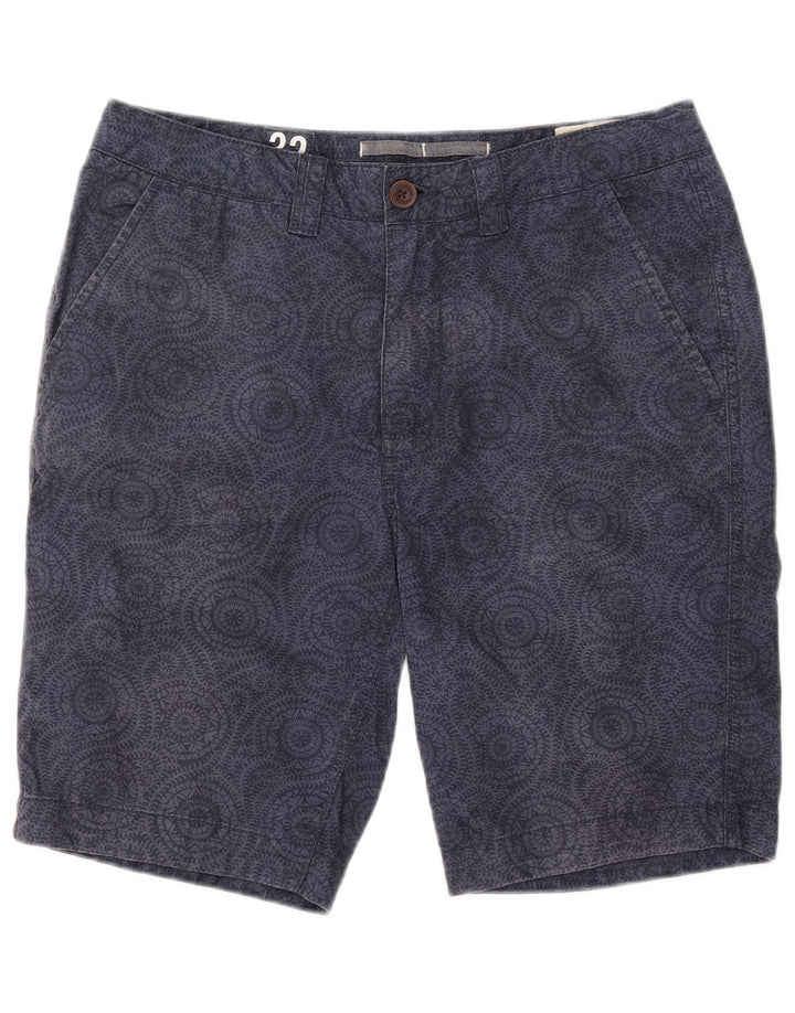 Pantaloncini chino da uomo Fat Face W32 cotone floreale blu navy medio
