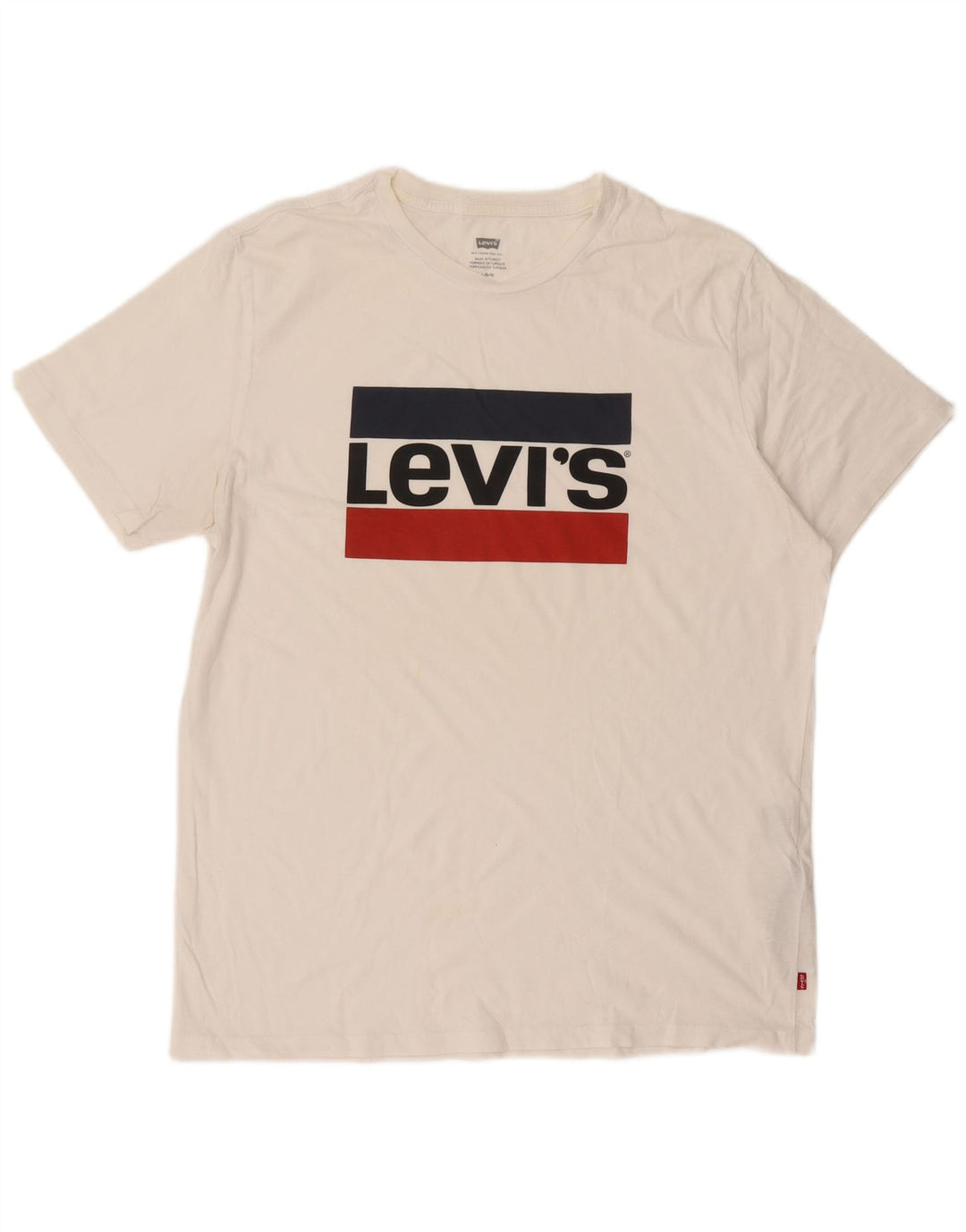 T-shirt grafica da uomo LEVI'S Top grande in cotone bianco