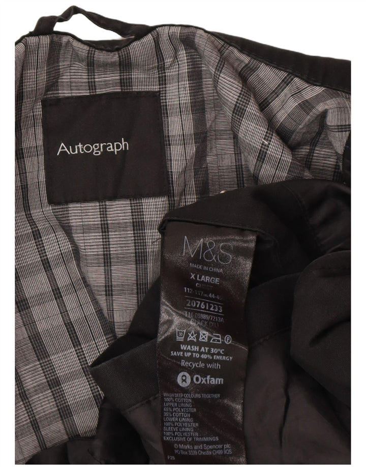 Giubbotto bomber autografo da uomo Marks & Spencer UK 42 XL cotone nero