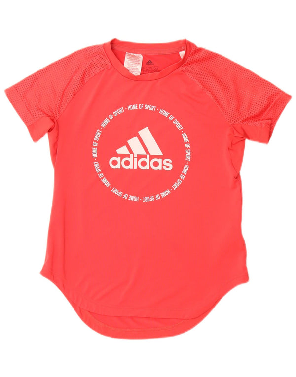 Maglietta Adidas Aeroready Graphic per ragazze, 11-12 anni, in poliestere rosso