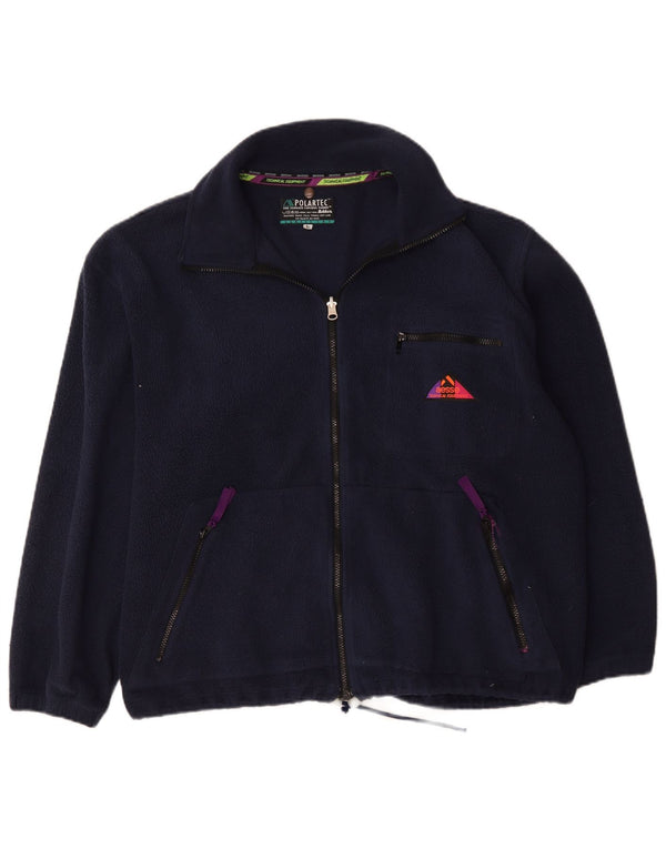 Giacca in pile da uomo Aesse UK 40 Large Blu Navy in poliestere