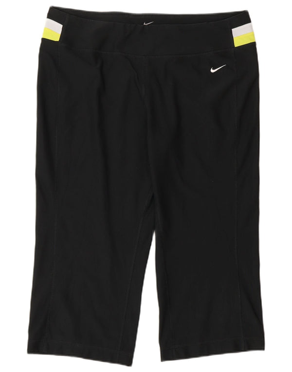Leggings Nike Capri da donna UK 16/18 Large Nero Colourblock Sport