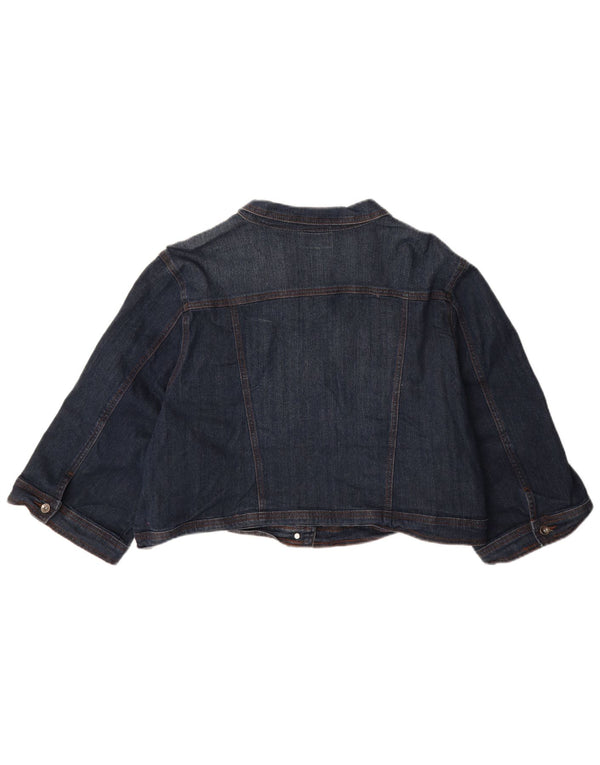 Autograph  Womens Denim Jacket UK 18 XL Navy Blue Cotton