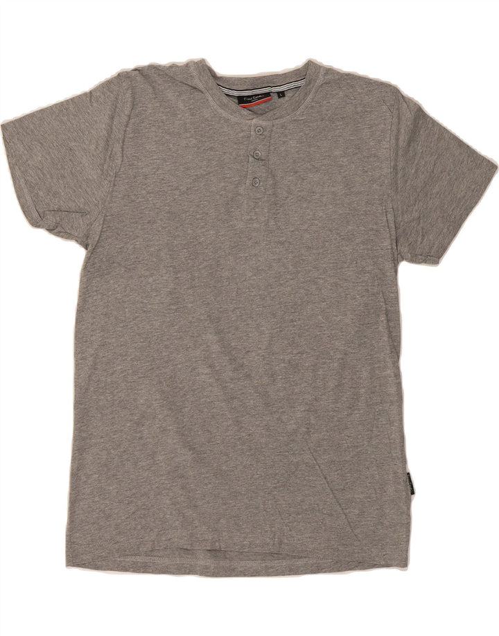 PIERRE CARDIN Mens T-Shirt Top Large Grey Cotton Vintage Pierre Cardin and Second-Hand Pierre Cardin from Messina Hembry 
