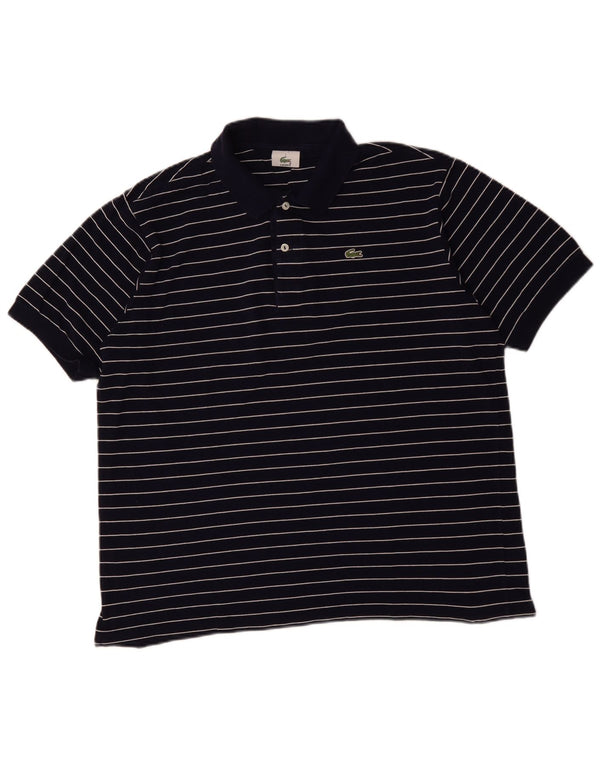 Polo da uomo Lacoste taglia 7 2XL a righe blu navy