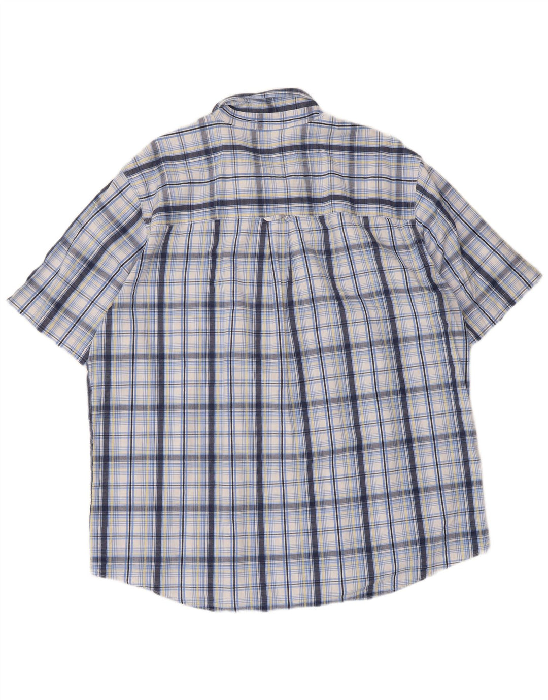 Camicia a maniche corte da uomo Chaps XL in cotone a quadri blu
