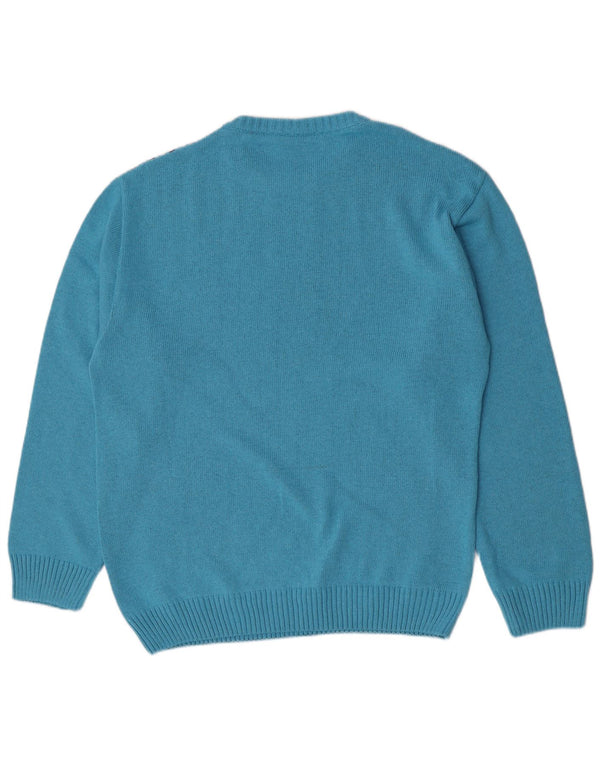 Gixan Maglione girocollo da uomo vestibilità regolare IT 50 a righe blu medio