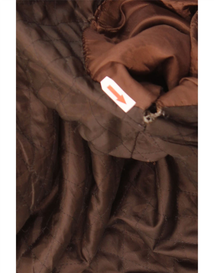 Giacca vintage in pelle scamosciata da uomo IT 48 in pelle marrone medio