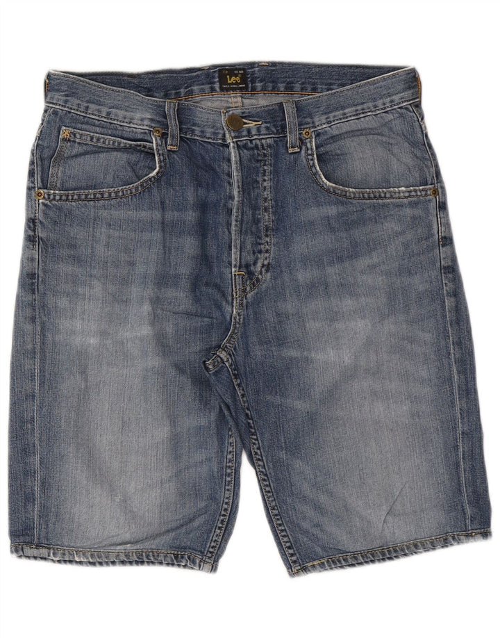 Pantaloncini corti in denim da uomo a 5 tasche Lee W30 cotone blu medio
