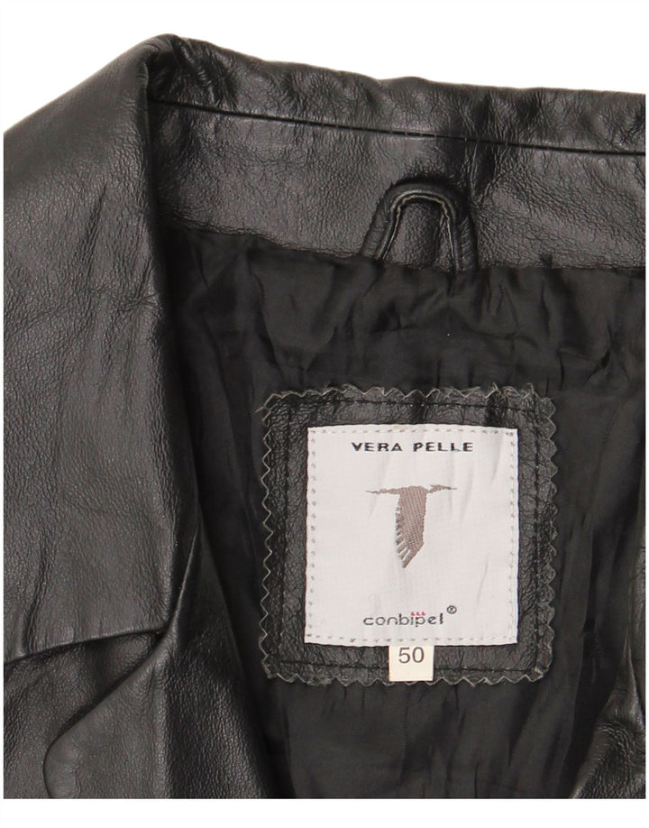 CONBIPEL Cappotto in Pelle Uomo IT 50 Large in Pelle Nera