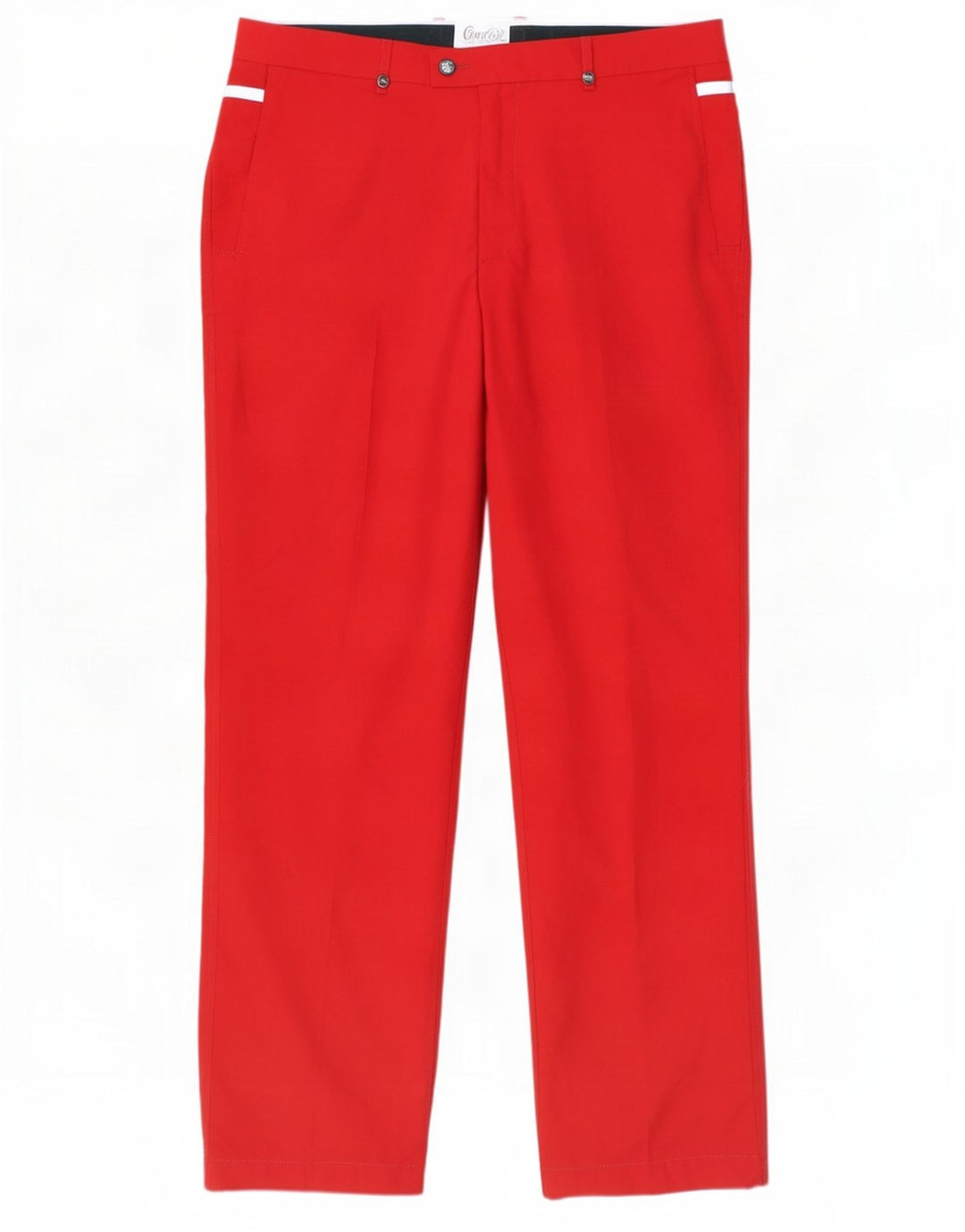 Pantaloni da abito dritti da uomo Kartel W38 L33 poliestere rosso