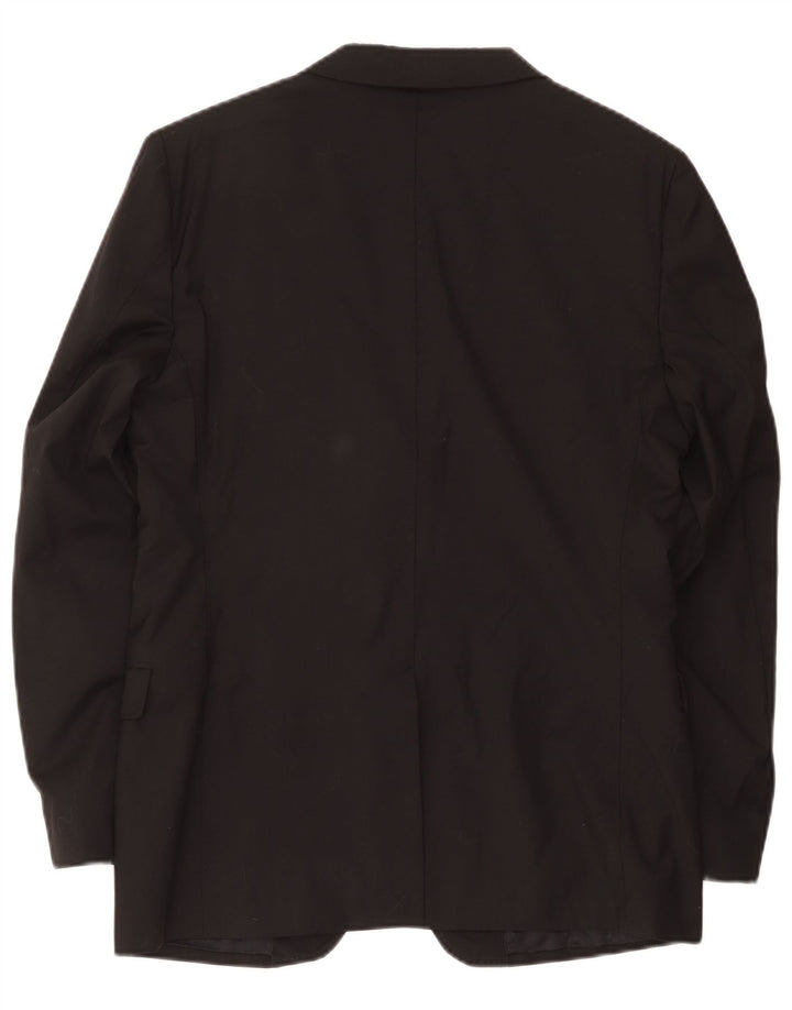 Giacca blazer da uomo a 2 bottoni Massimo Dutti EU 54 XL lana nera