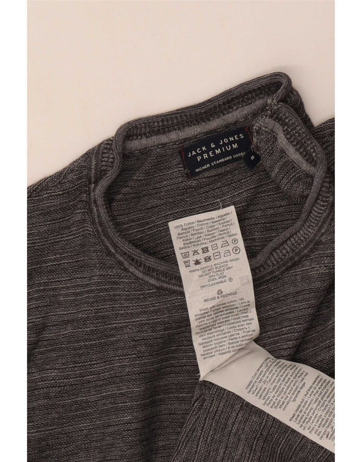 Maglione maglione girocollo da uomo Jack & Jones piccolo cotone grigio