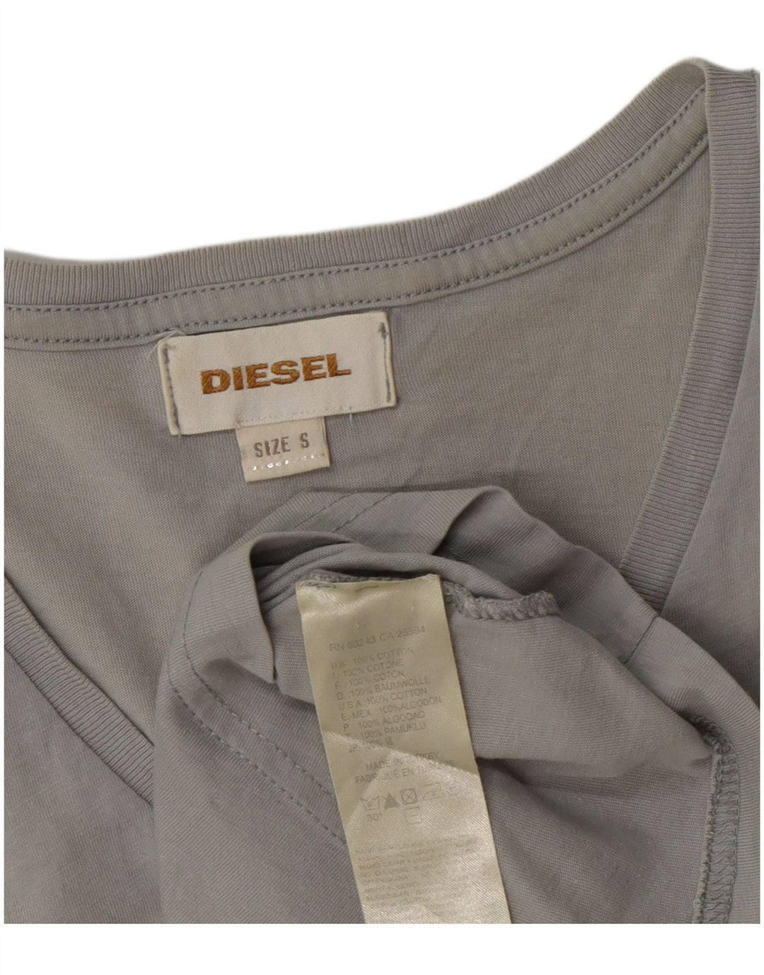 T-shirt uomo Diesel Top Small in cotone grigio