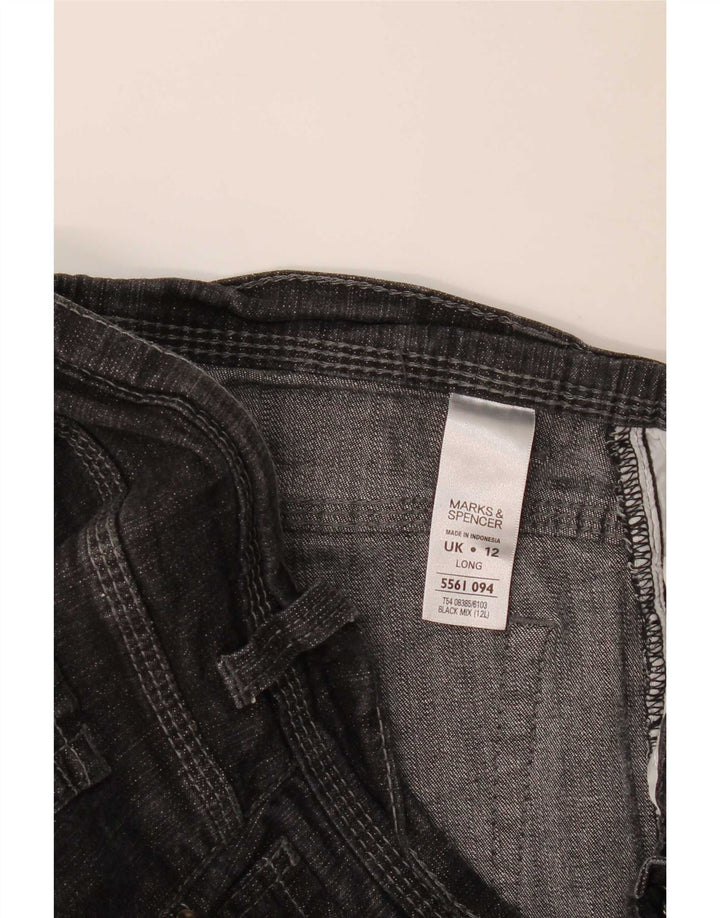 Jeans Bootcut da donna Marks & Spencer UK 12 Medio W28 L32 Cotone nero