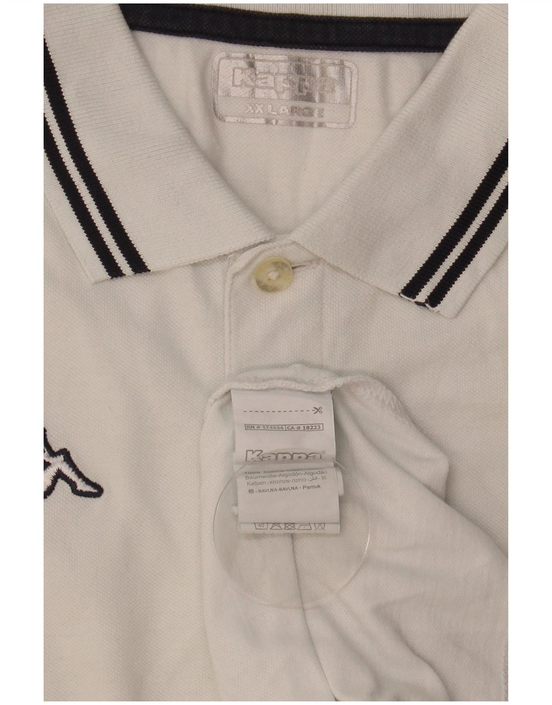 Polo da uomo KAPPA 2XL cotone bianco