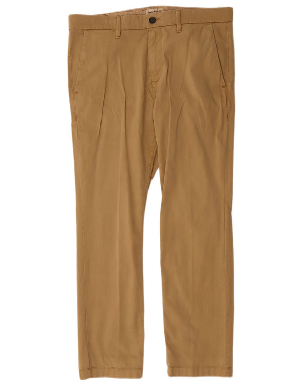 Pantaloni chino dritti da donna Timberland W34 L29 cotone beige