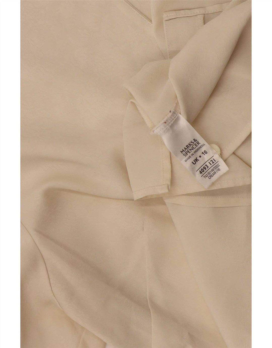 Camicetta a maniche corte da donna Marks & Spencer UK 16 Large Beige