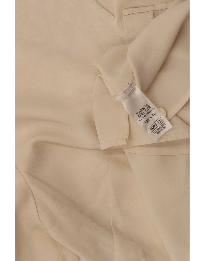 Camicetta a maniche corte da donna Marks & Spencer UK 16 Large Beige