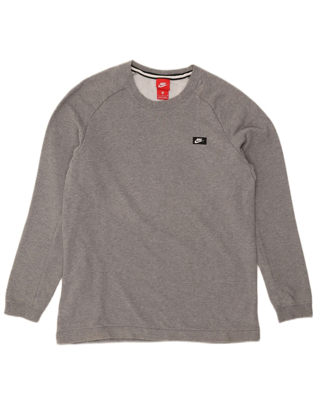 Felpa Nike da uomo in cotone chiazzato grigio medio