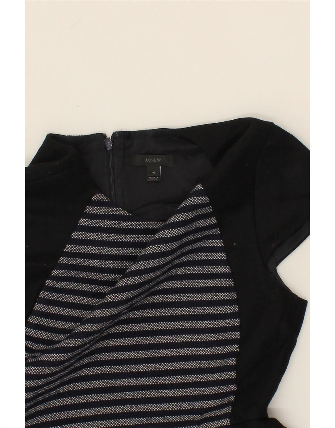 J. CREW Womens Sheath Dress US 4 Small Black Striped Wool Vintage J. Crew and Second-Hand J. Crew from Messina Hembry 
